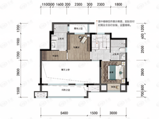中梁长安天樾3室2厅2卫户型图